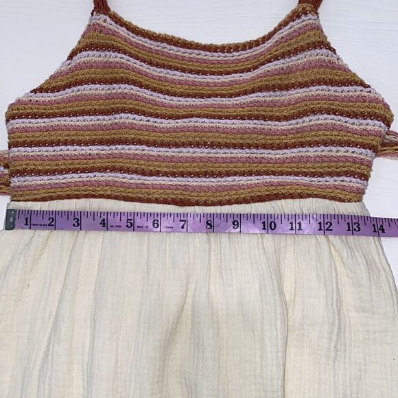 Lucca Thessa Off White Multi Knit Shift Dress Size Largw - Picture 8 of 14